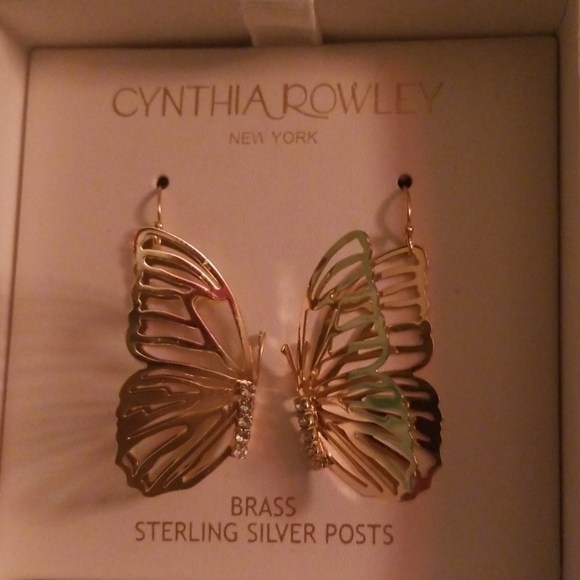 Cynthia Rowley Jewelry - Cynthia Rowley New York Sterling Silver Butterfly 🦋 Earrings.